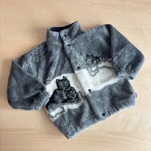 Soft faux fur vintage 2T Milton coat wolf print.